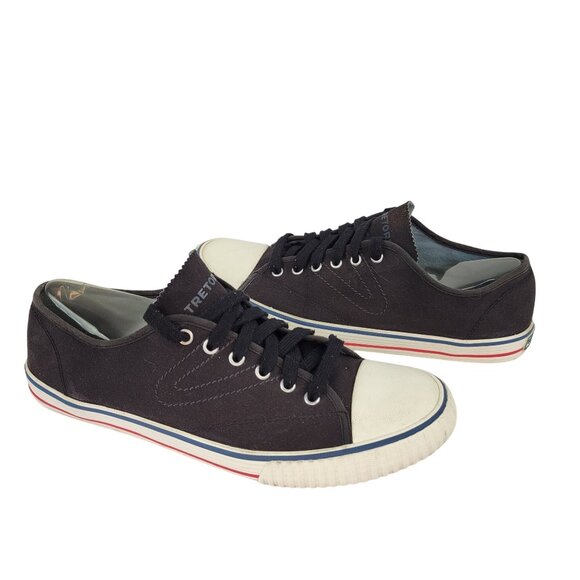 Tretorn Shoes - Tretorn Tournament Lace Up Canvas Sneakers Black 9W